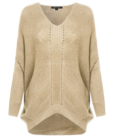 Women's Basic Knit Sweater With Dolman 3/4 Sleeves