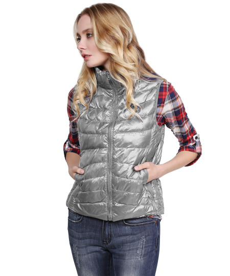 Women's Lightweight 90% Goose Down Packable Outdoor Puffer Vest