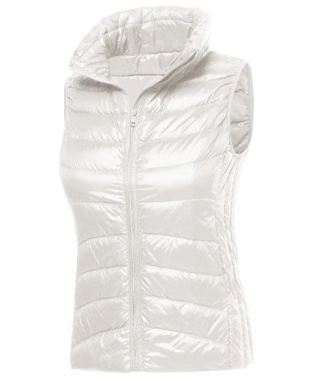 Women's Lightweight 90% Goose Down Packable Outdoor Puffer Vest