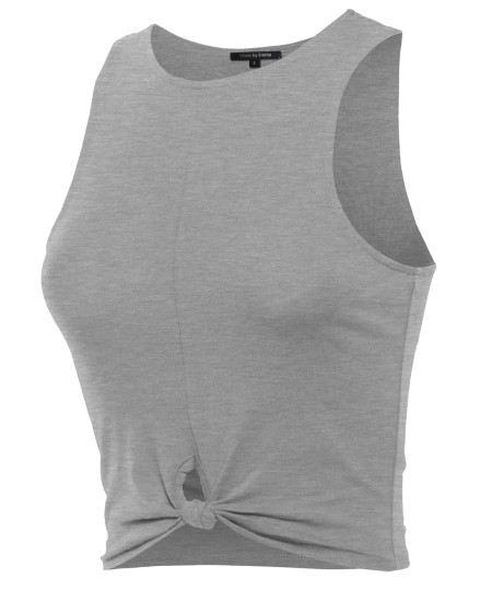 Women's Front Knot Crop Tank