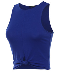 Women's Front Knot Crop Tank