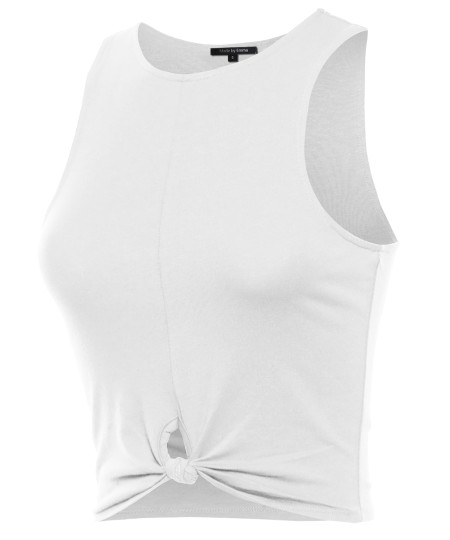 Women's Front Knot Crop Tank