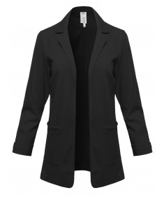 Women's Solid Classic Double Breasted Office Work Elegant Blazer