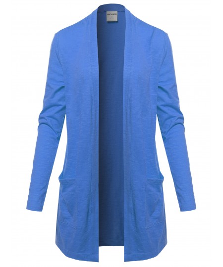 Women's Casual Lightweight Open Front Cotton Cardigan