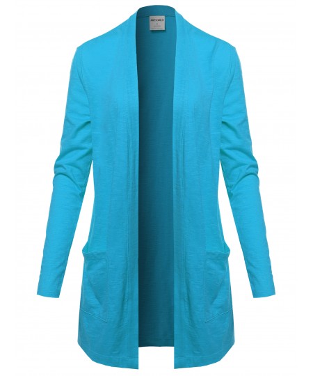 Women's Casual Lightweight Open Front Cotton Cardigan