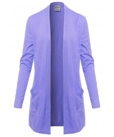 Women's Casual Lightweight Open Front Cotton Cardigan