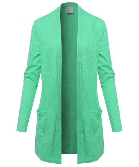 Women's Casual Lightweight Open Front Cotton Cardigan