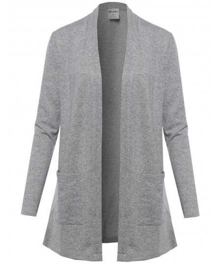 Women's Casual Lightweight Open Front Cotton Cardigan