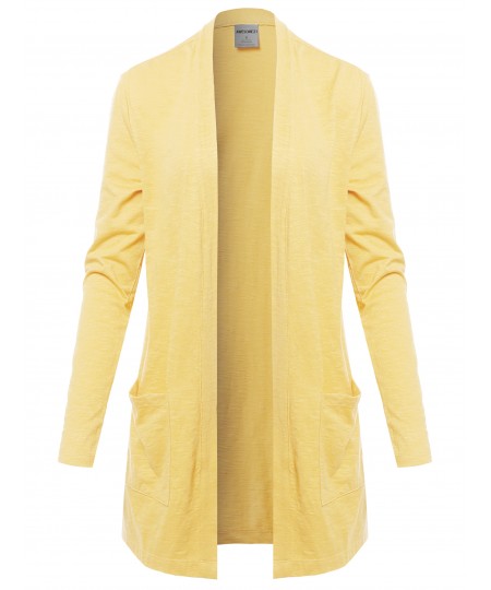 Women's Casual Lightweight Open Front Cotton Cardigan