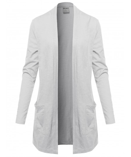 Women's Casual Lightweight Open Front Cotton Cardigan