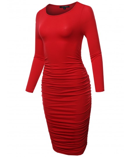 Women's Holiday Long Sleeve Party Evening Dress