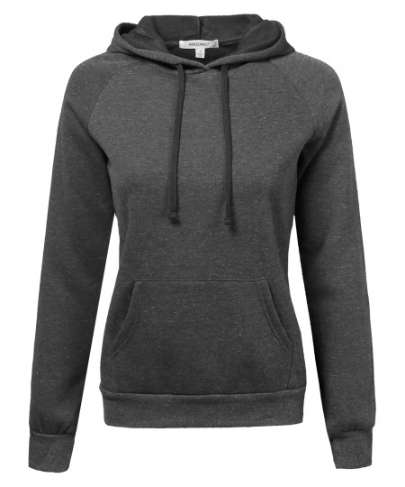 Women's Casual Long Sleeve French Terry Hooded  Pullover Sweatshirt