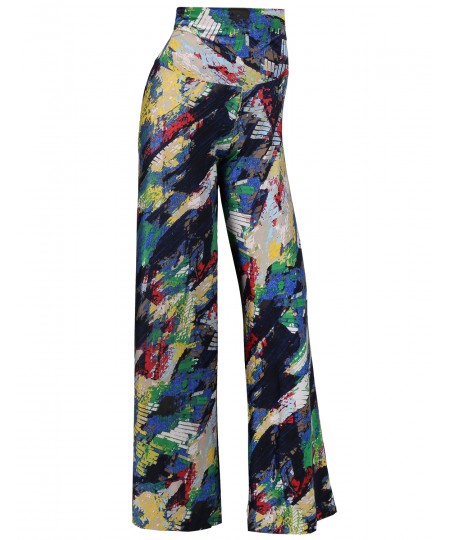 Women's MADE IN USA Soft Stretch Breathable Multicolor Palazzo Pants