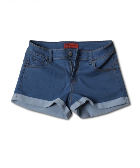 Women's Casual Push Up Roll-up Cuff Denim Shorts