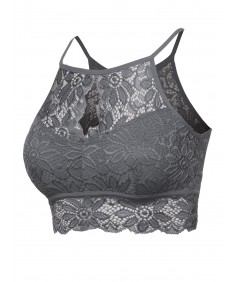 Women's Sexy Lace High Neck Bralette Top