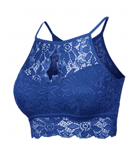 Women's Sexy Lace High Neck Bralette Top