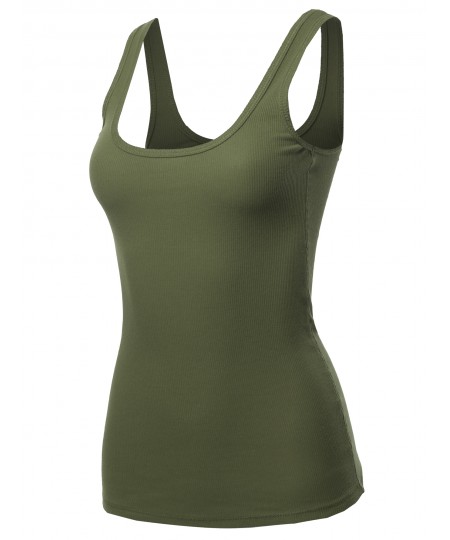 Women's Solid Sleeveless Casual Tank Top