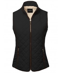 Women's Solid Padded Lightweight Puffer Vest