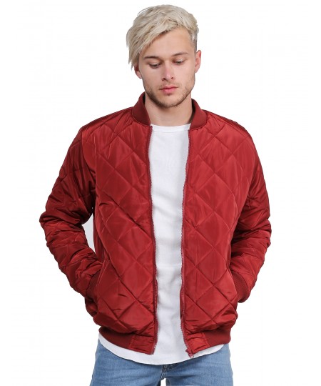 Men's Classic Quilted Padded Bomber Jacket