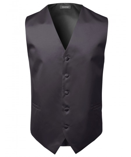 Men's Classic Solid Suit Vest In Various Colors