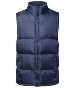 Men's Solid Zip-Up Vest