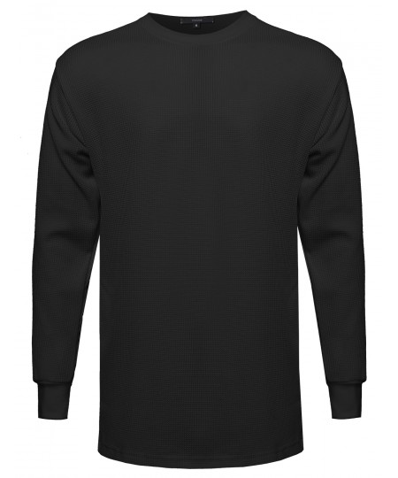 Men's Basic Long Line Thermal Long Sleeve Tee