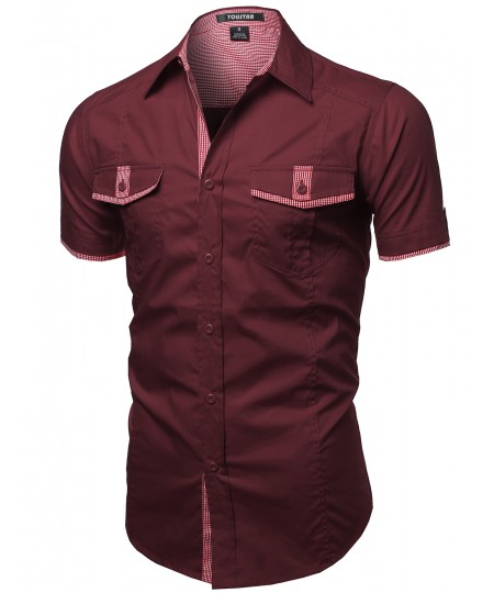 Men's Casual Short Sleeve Buttondown Shirts