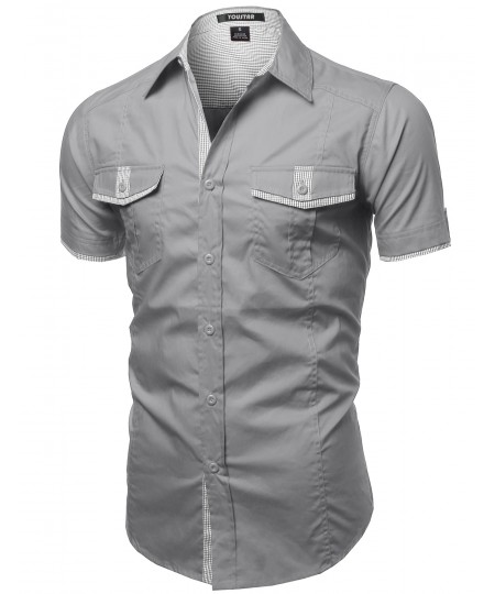 Men's Casual Short Sleeve Buttondown Shirts