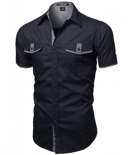 Men's Casual Short Sleeve Buttondown Shirts