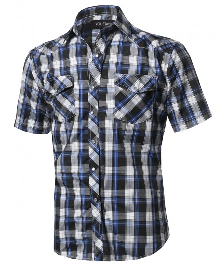 Men's Western Casual Button Down Shirt