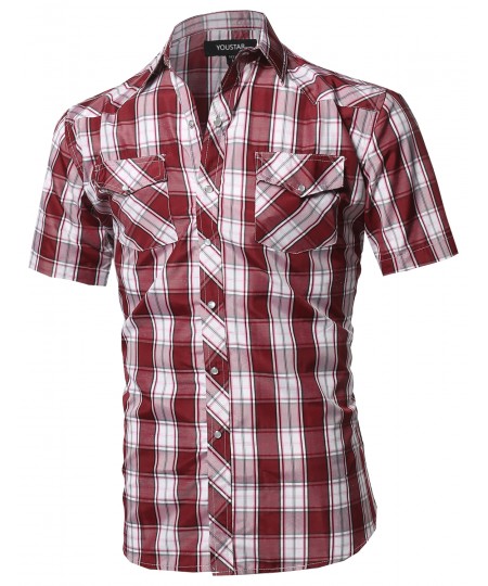 Men's Western Casual Button Down Shirt