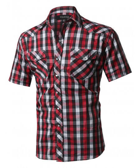 Men's Western Casual Button Down Shirt