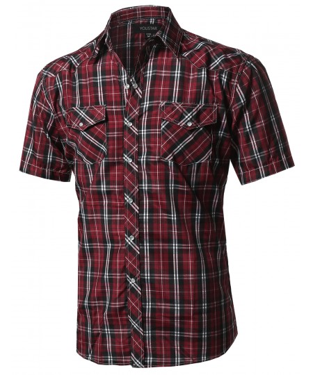 Men's Western Casual Button Down Shirt