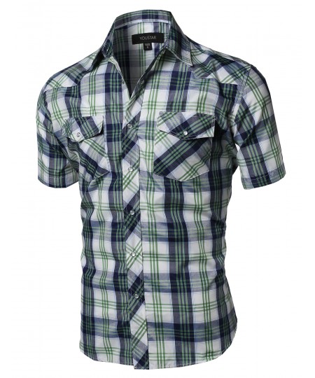 Men's Western Casual Button Down Shirt