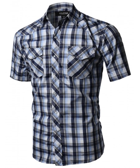 Men's Western Casual Button Down Shirt