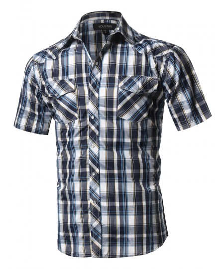 Men's Western Casual Button Down Shirt