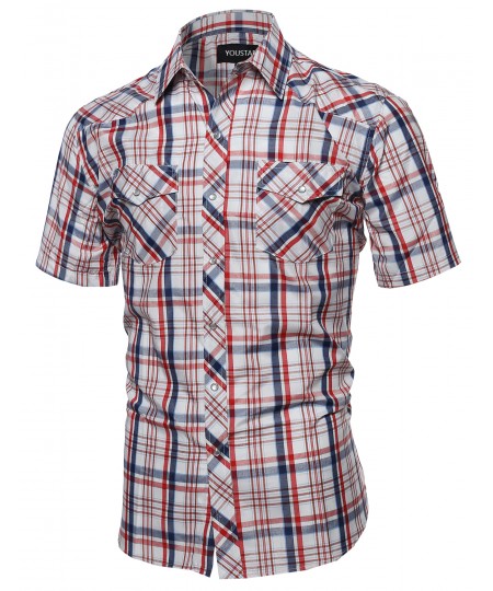 Men's Western Casual Button Down Shirt