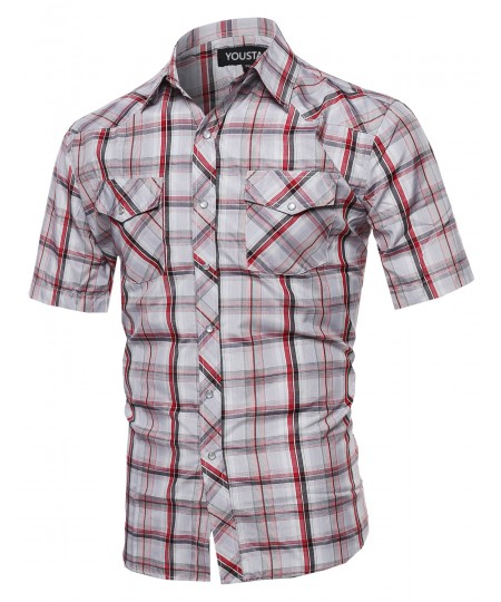 Men's Western Casual Button Down Shirt