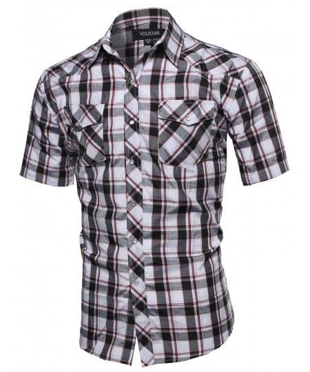 Men's Western Casual Button Down Shirt