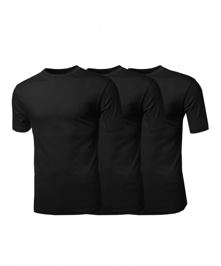 Men's Basic Solid Various Color Crew Neck Short Sleeves Tee