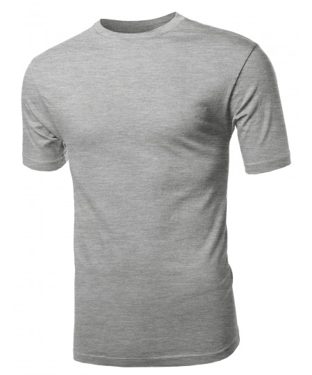 Men's Basic Solid Various Color Crew Neck Short Sleeves Tee