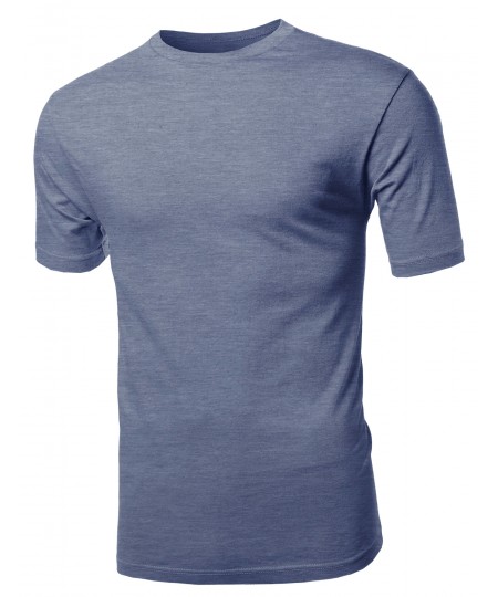 Men's Basic Solid Various Color Crew Neck Short Sleeves Tee