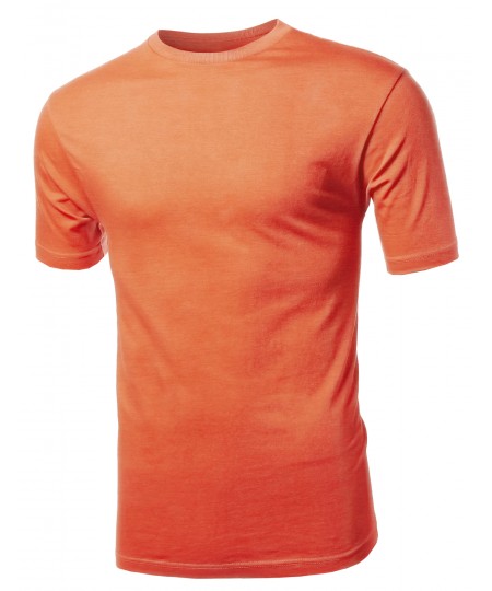 Men's Basic Solid Various Color Crew Neck Short Sleeves Tee