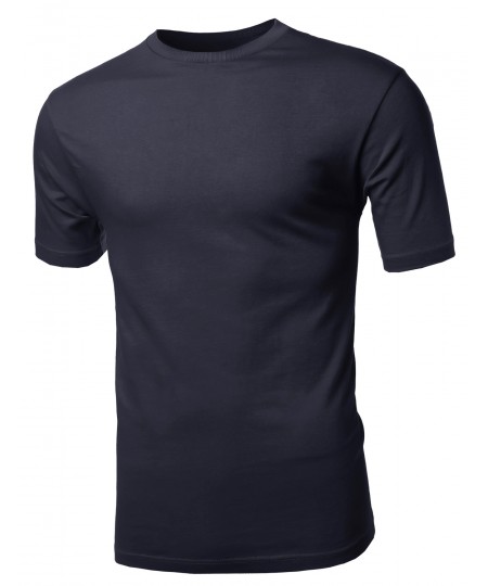 Men's Basic Solid Various Color Crew Neck Short Sleeves Tee