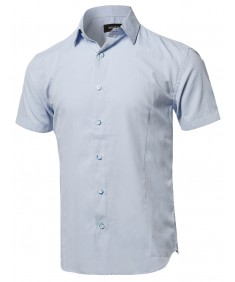 Men's Short Sleeve Printed Button Up Shirt