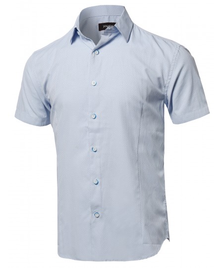 Men's Short Sleeve Printed Button Up Shirt