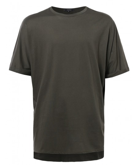 Men's Dolman Tee With High-Low Hem