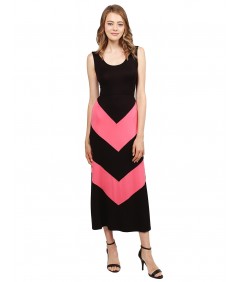 Women's Color Block Striped  Good Stretchy Long Dresses