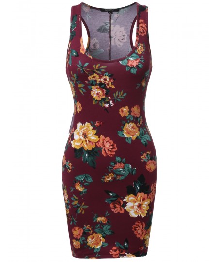 Women's Sleeveless Floral printed Mini Dress