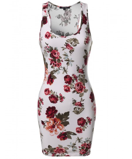 Women's Sleeveless Floral printed Mini Dress